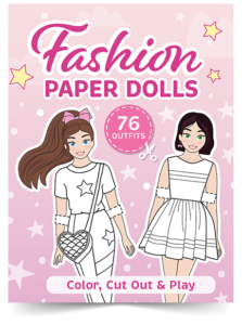 ashion Paper Dolls - 76 Outfits: Coloring Book