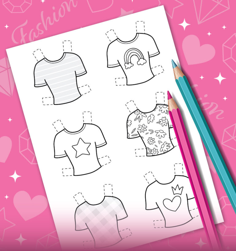 T-Shirts coloring page - Free printable - Coloring page